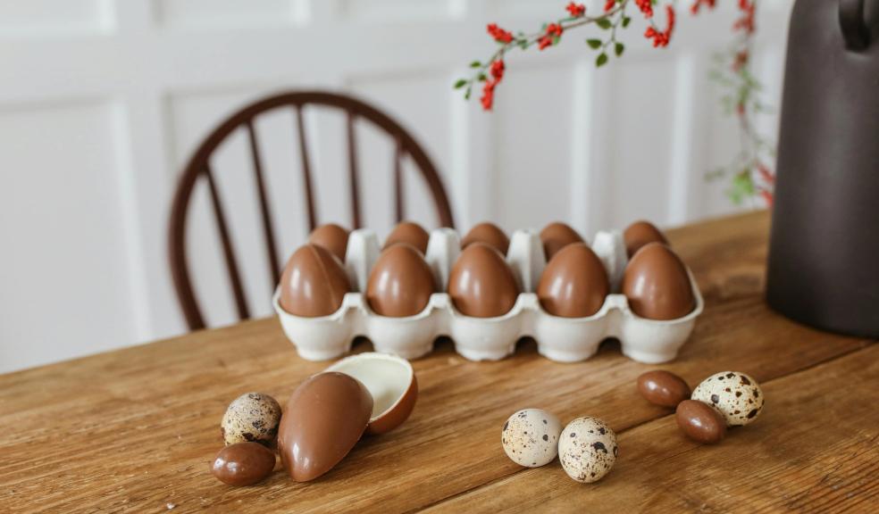 Shallow Focus of Easter Eggs on Wooden Surface Shallow Focus of Easter Eggs on Wooden Surface
